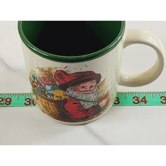 Christmas Santa Claus Coffee Mug Teacup 10oz 1987 Korea 3 1/2" Potpourri Press - Picture 16 of 16